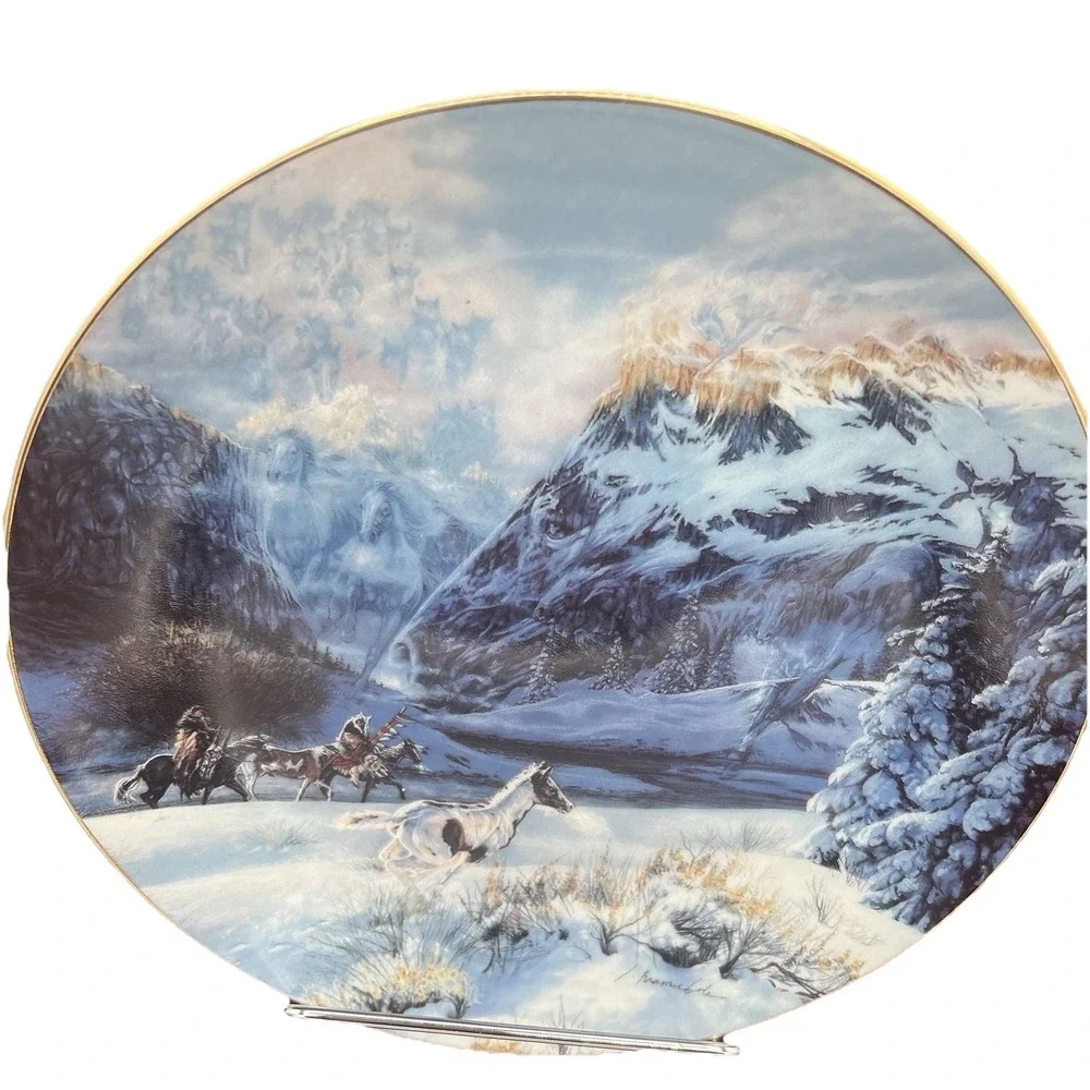 Plate Horses in the snow RunG20-129.1The Wind No. 458 E By Julie Kramer‎ BRADEX